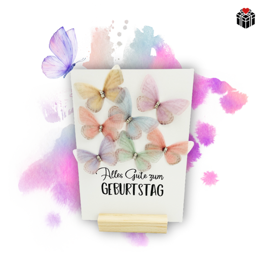 GEBURTSTAGSKARTE-SCHMETTERLINGE