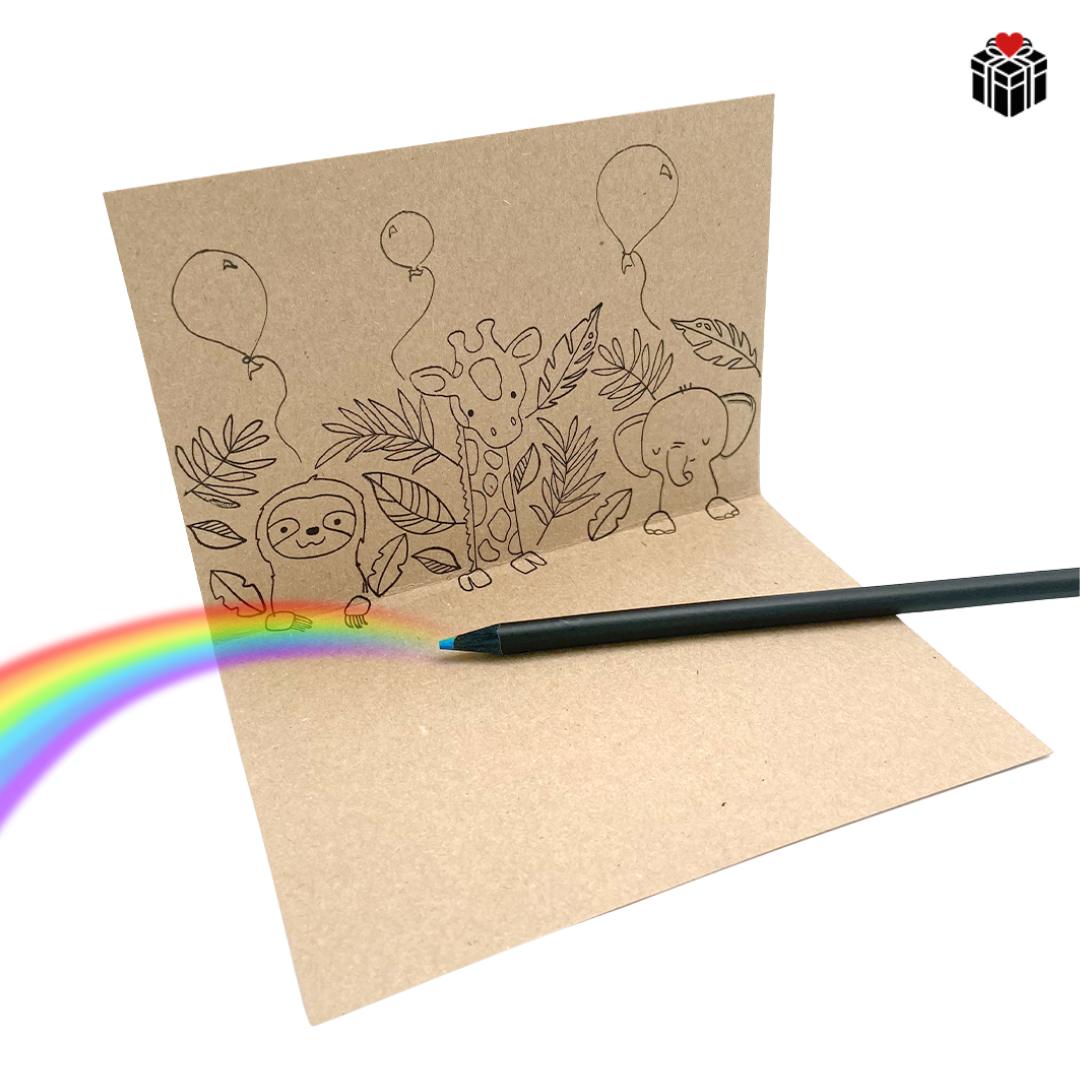 KARTE ZUM AUSMALEN (personalisierbar)