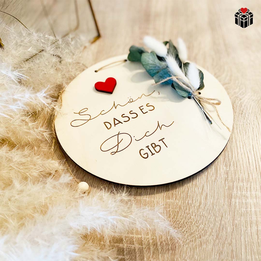 HOLZSCHILD + TROCKENBLUMEN