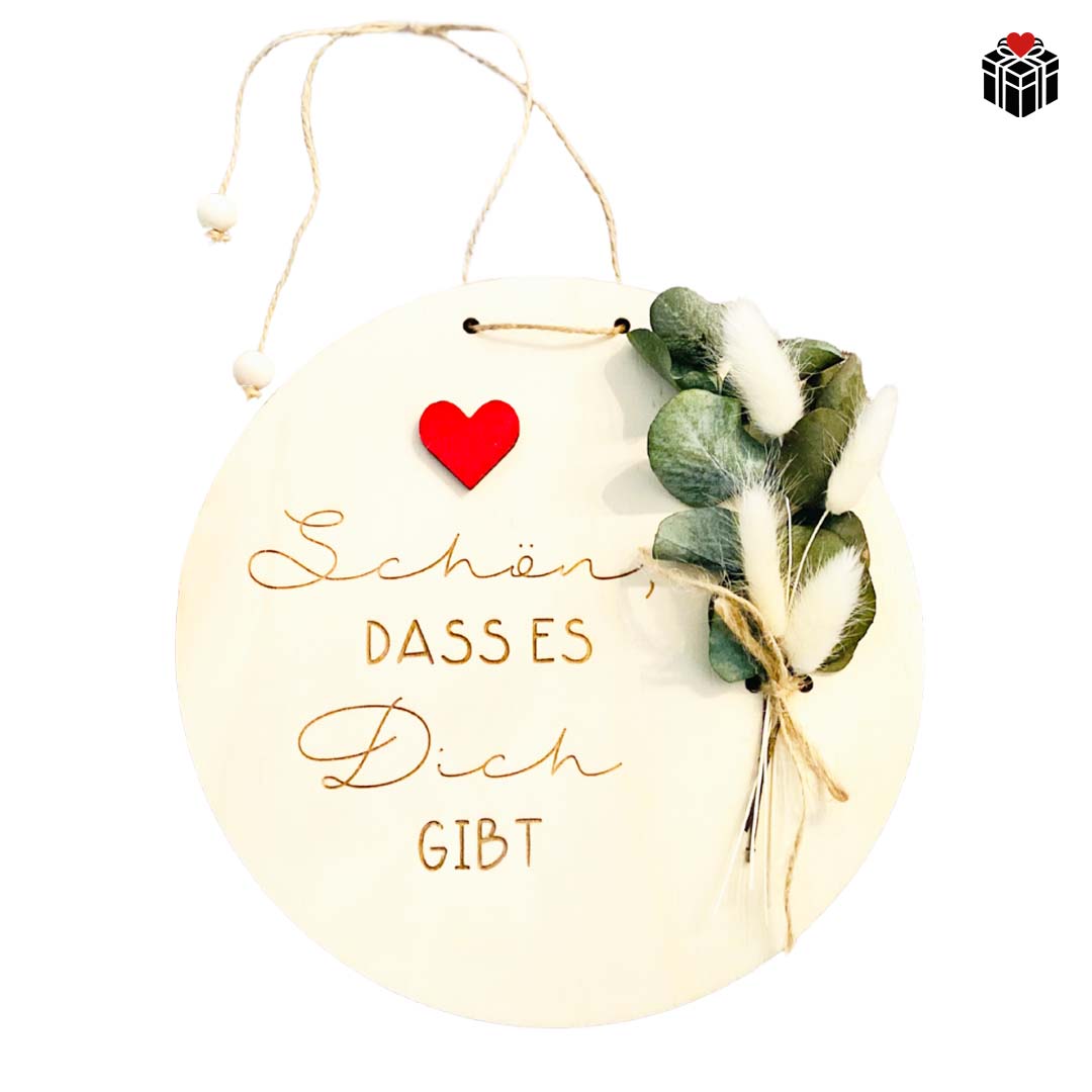 HOLZSCHILD + TROCKENBLUMEN