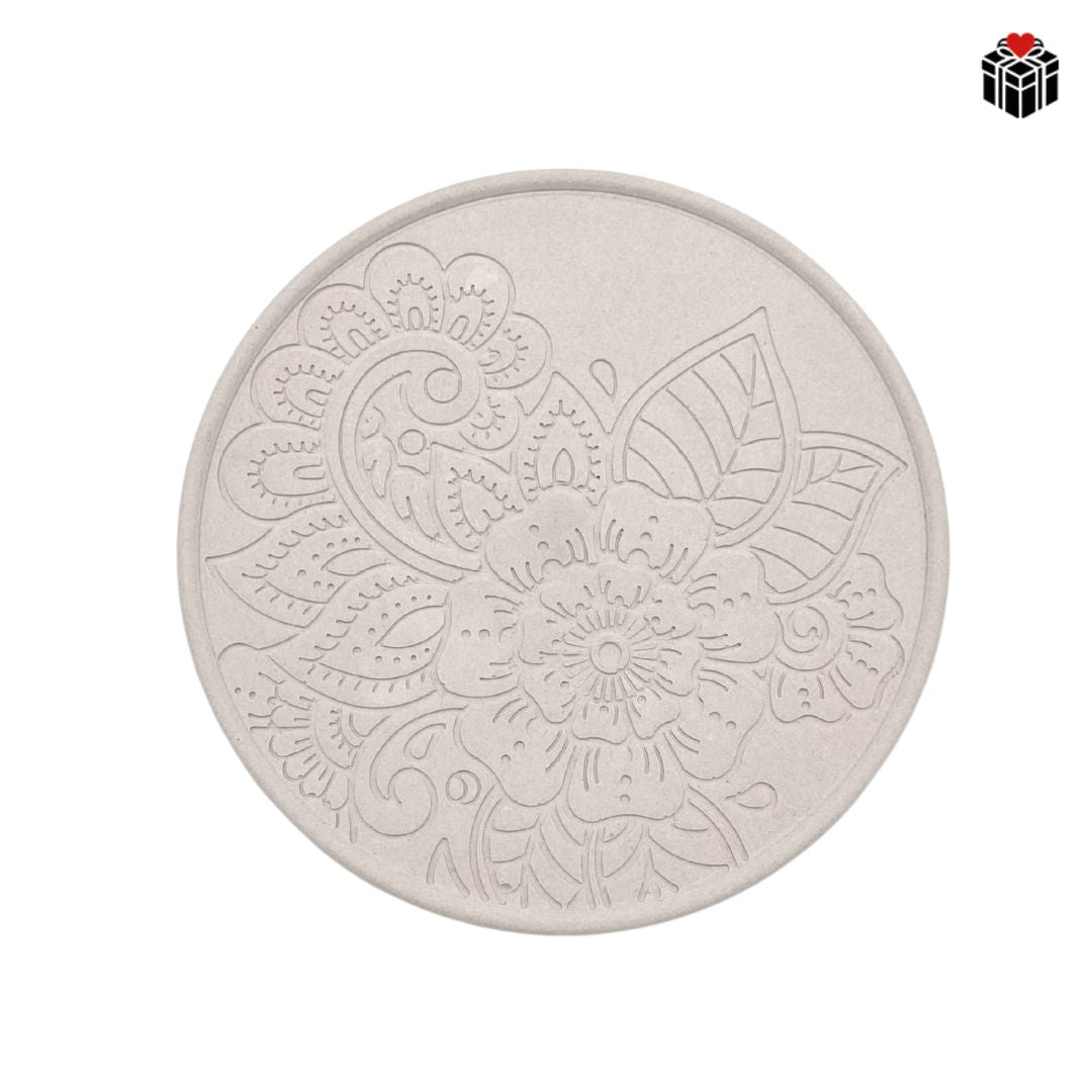 BABYSTIER-KERZE + UNTERSETZER