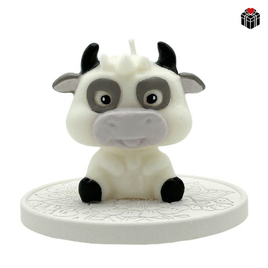 BABYSTIER-KERZE + UNTERSETZER