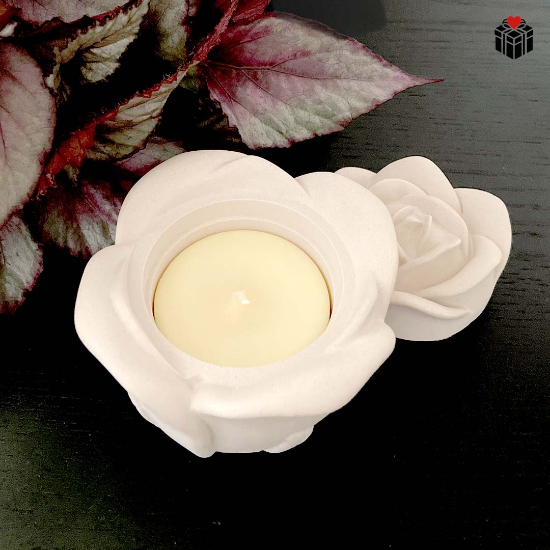 ROSENBEHÄLTER + KERZE