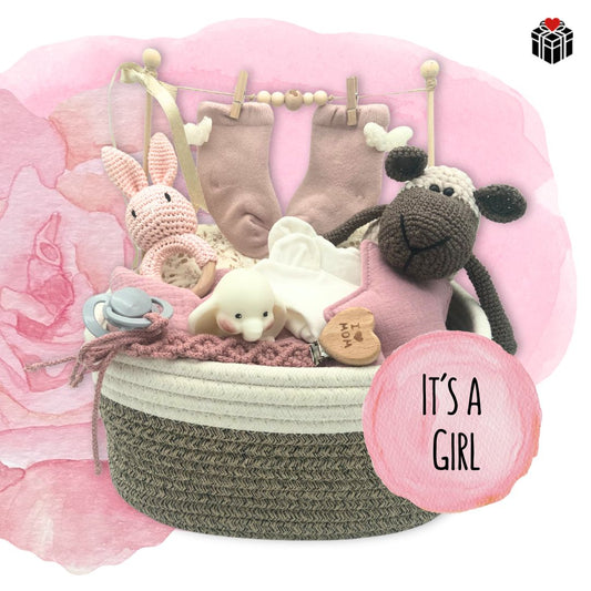 PRÄSENTKORB BABYSHOWER GIRL