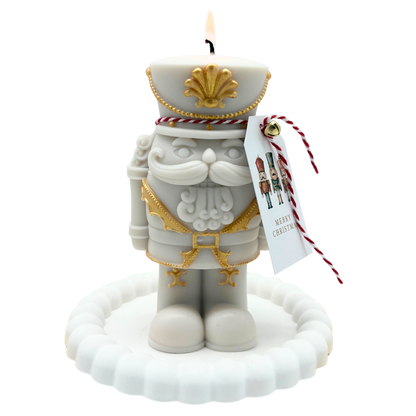 SCHOKO-NUSSKNACKER-KERZE + UNTERSETZER