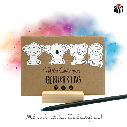 KARTE ZUM AUSMALEN (personalisierbar)