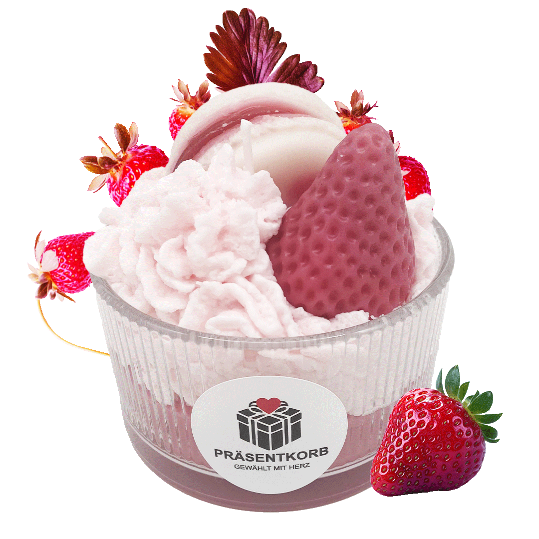 ERDBEER-DESSERT-KERZE
