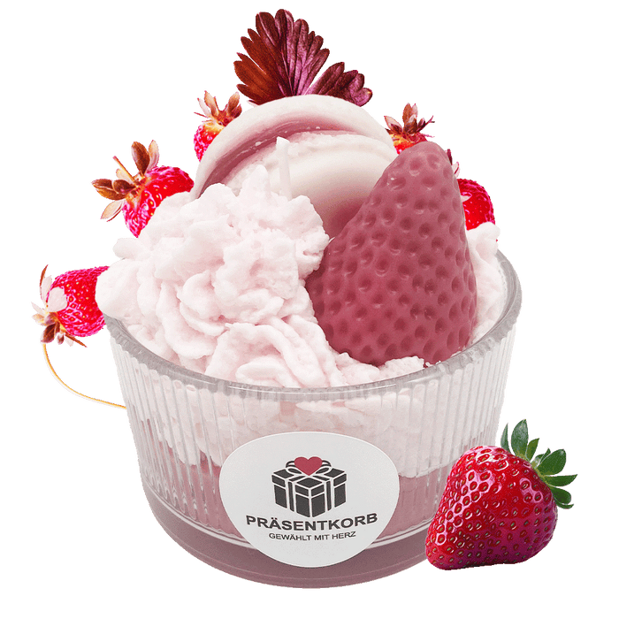 ERDBEER-DESSERT-KERZE