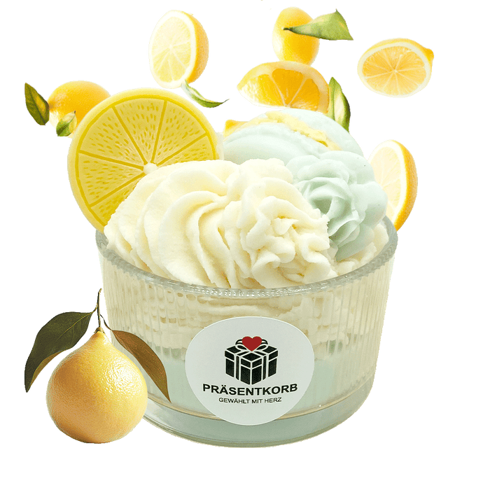 GRÜNERTEE-ZITRONE-DESSERT-KERZE