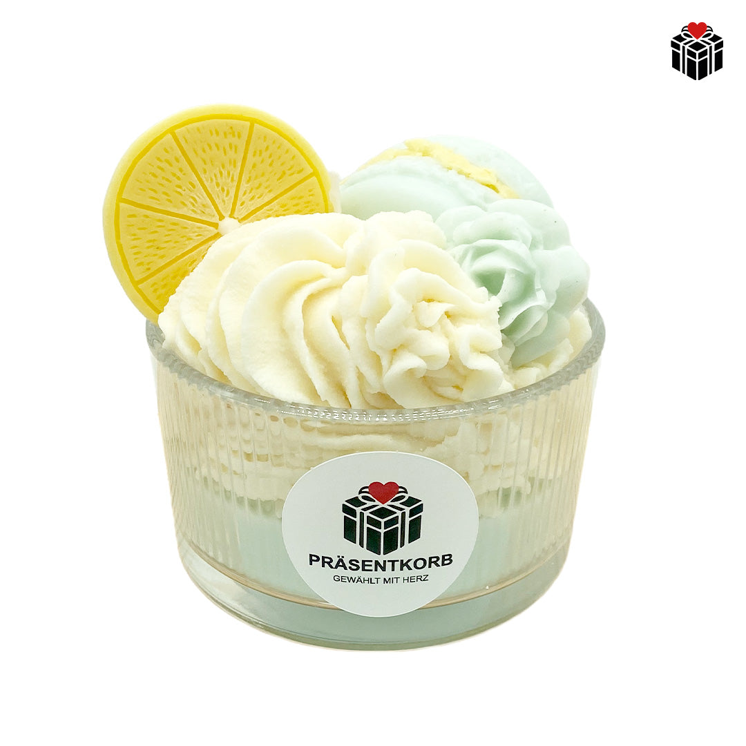 GRÜNERTEE-ZITRONE-DESSERT-KERZE