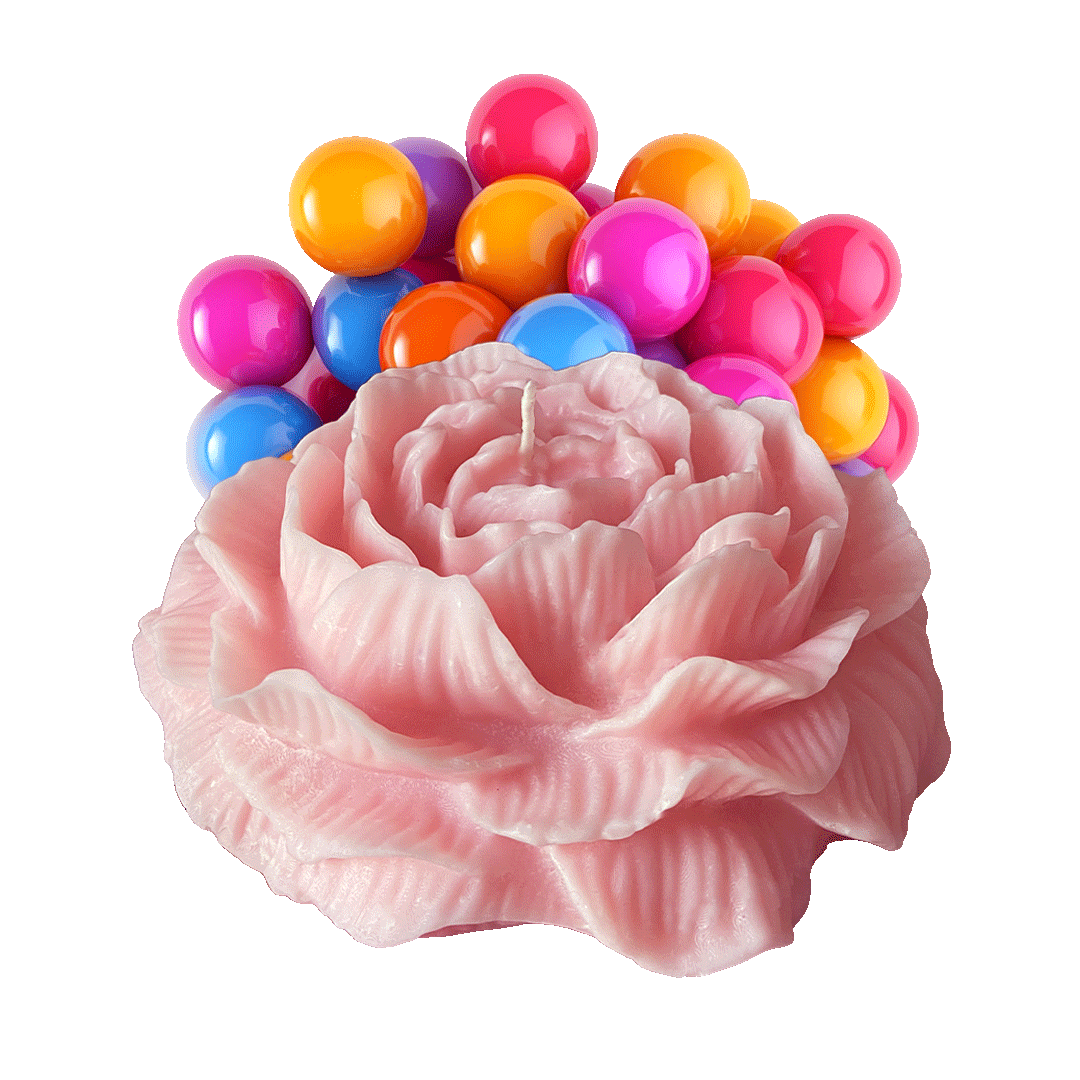 BUBBLEGUM-ROSENKERZE