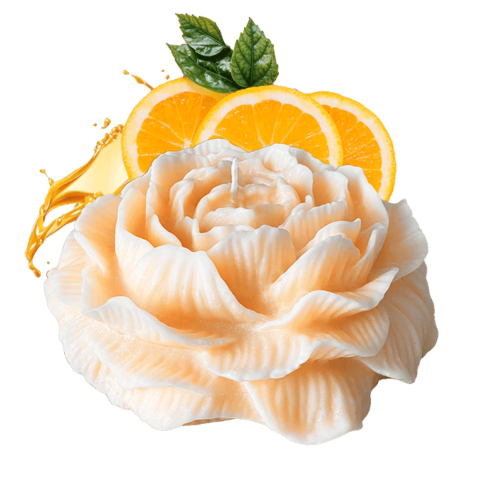 ORANGE-ROSENKERZE+UNTERSETZER