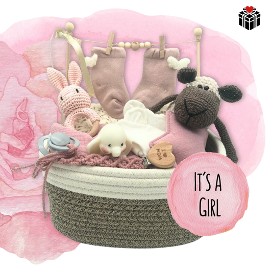 PRÄSENTKORB BABYSHOWER GIRL