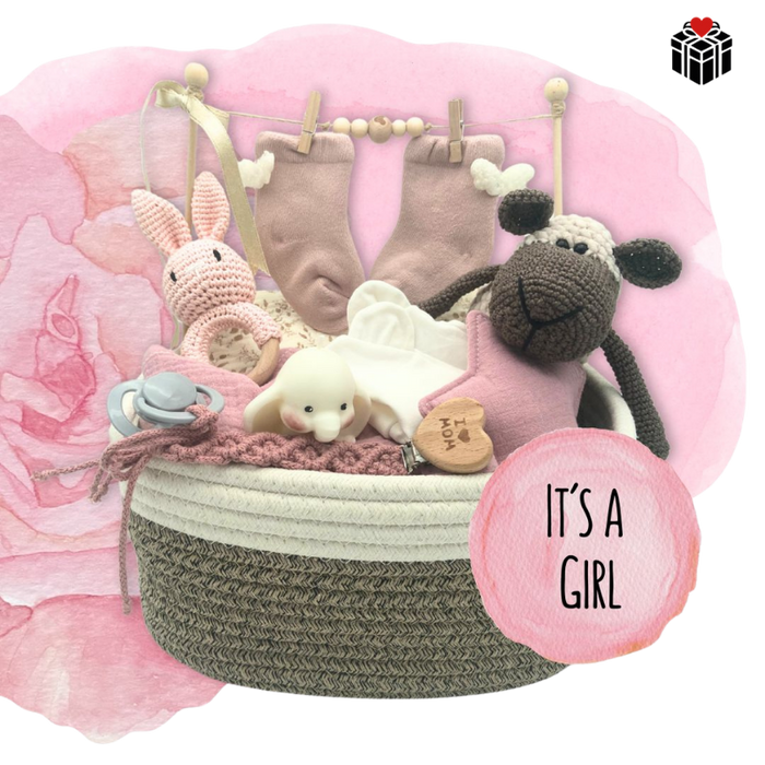 PRÄSENTKORB BABYSHOWER GIRL